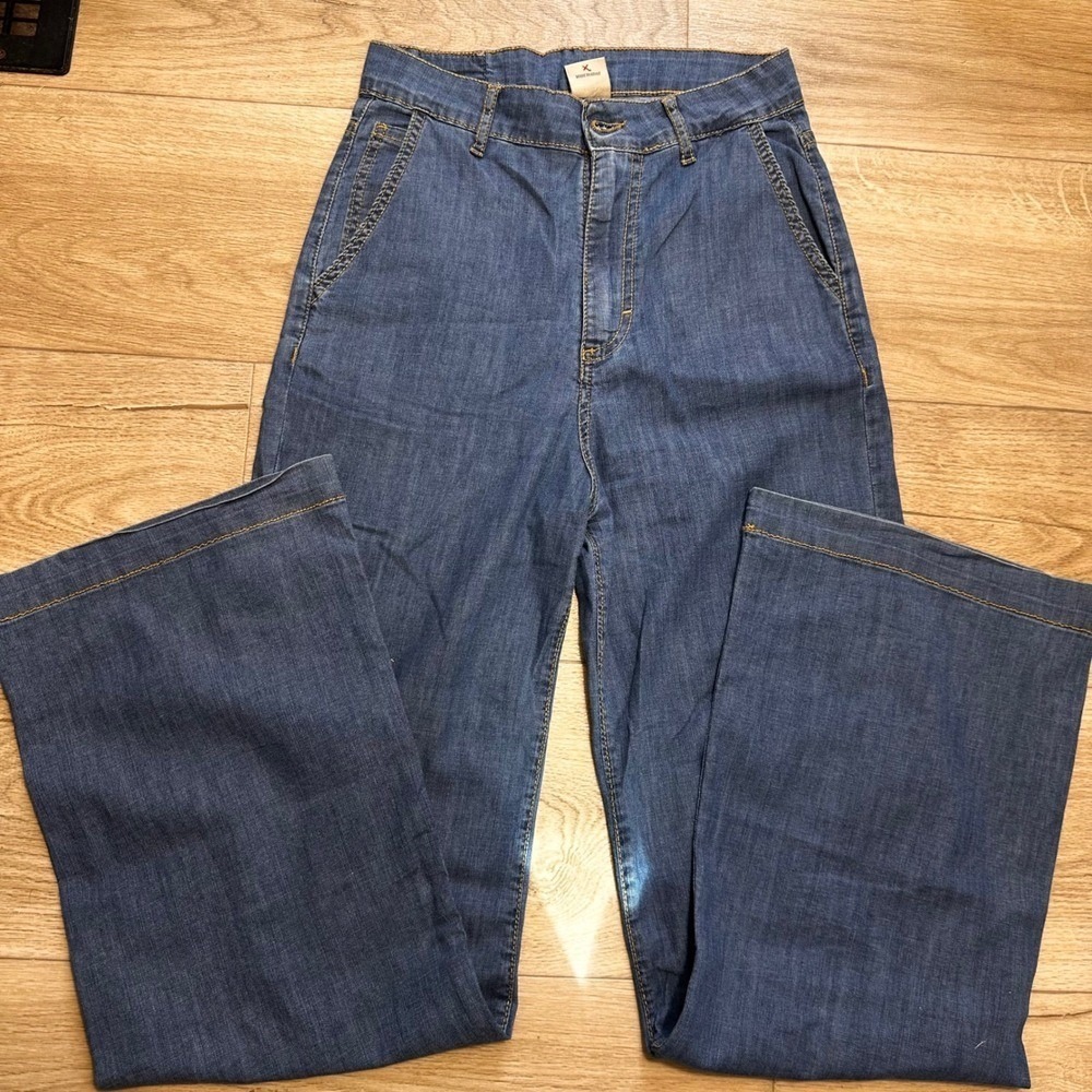 Dixie Italy Womens High Rise Wide Leg Jeans Blue Medium Wash Size S P142T153